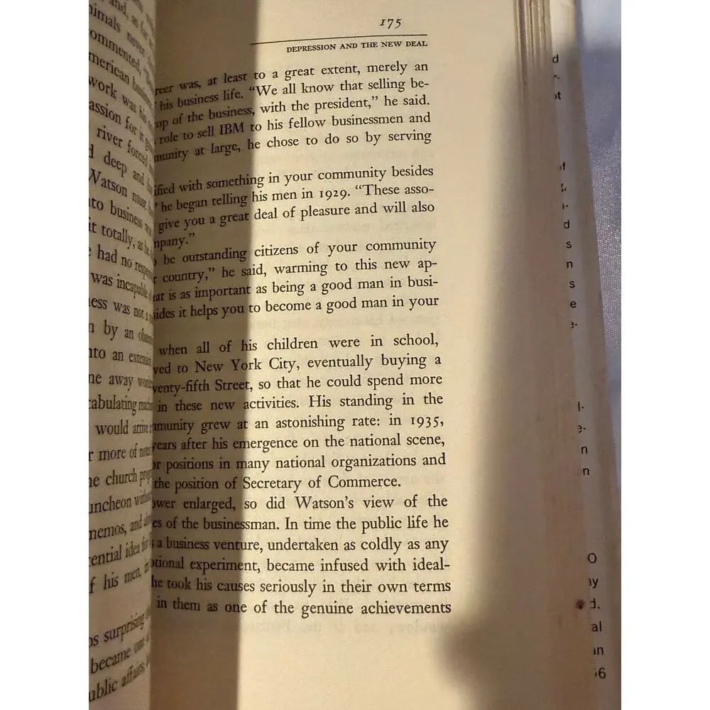 The Lengthening Shadow, Life of Thomas J Watson - 1962 - Hardcover First Edition
